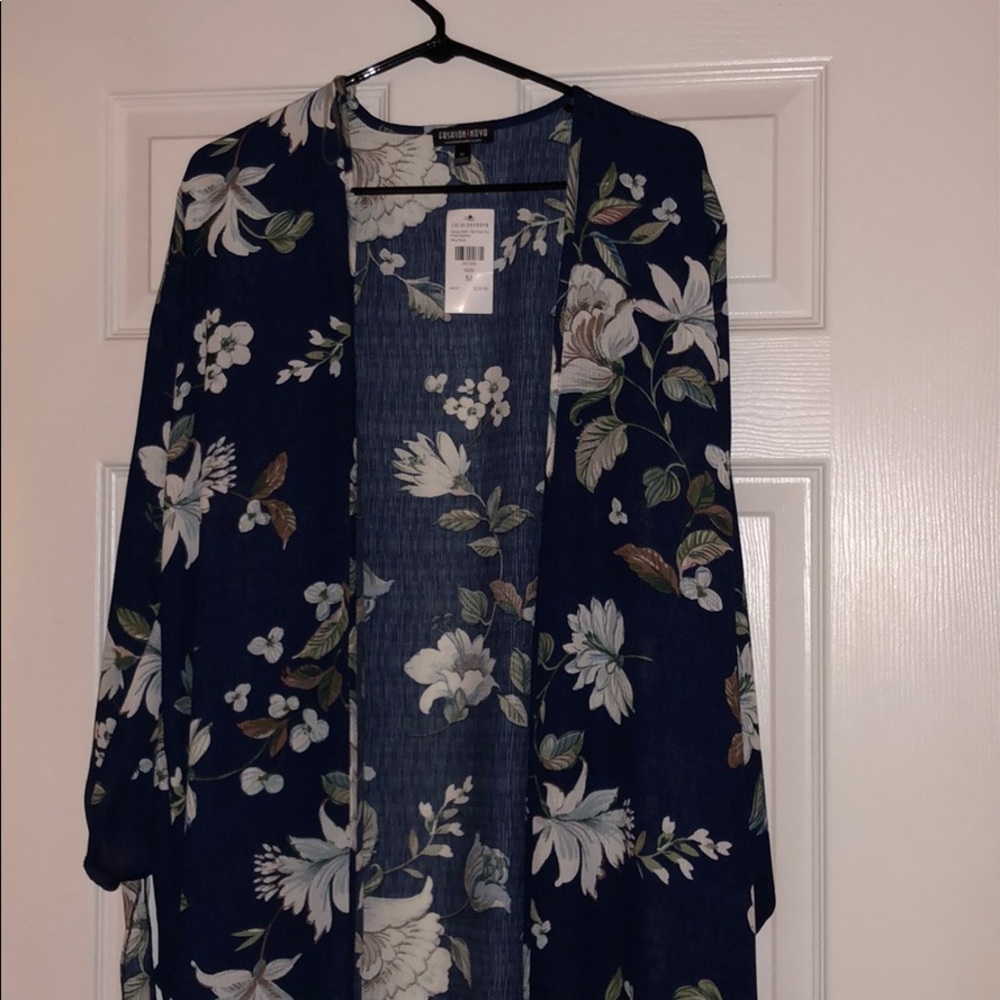 Long duster cardigan